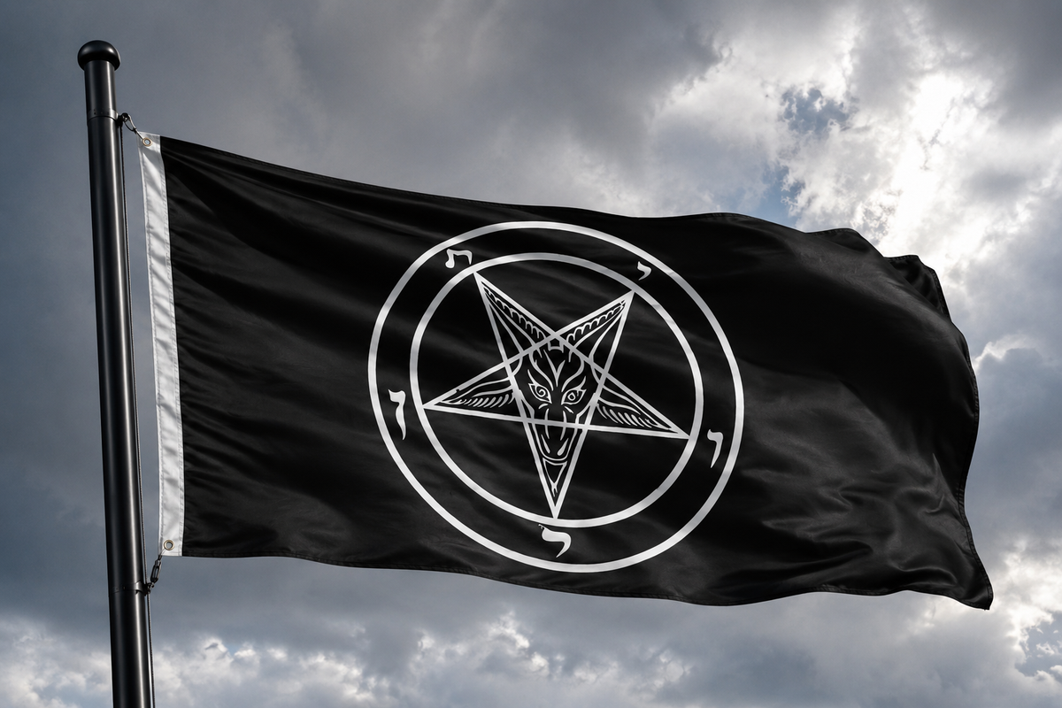 Flaga Satanistyczna duża